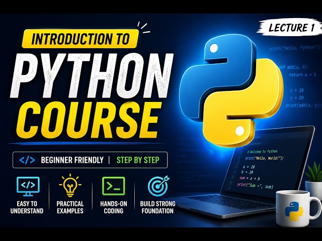 Python Course for Beginners | Complete Python Tutorial in Hindi | Lecture 1 - Introduction to Python