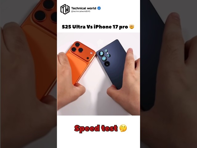 Samsung s25 Ultra Vs iPhone 17 pro max ☠️#speed test 🤯#which is faster🤔