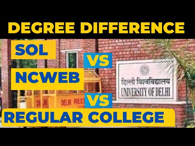 SOL vs Regular College Degree difference | SOL VS NCWEB VS REGULAR COLLEGE Degree #ncweb #Sol #du