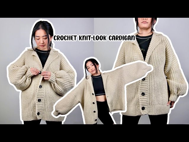 Crochet Knit-look Cardigan Tutorial