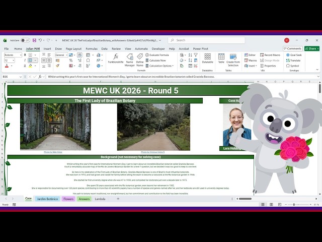 The First Lady of Brazilian Botany - MEWC UK 2026 R5 (Microsoft Excel World Championship LC)