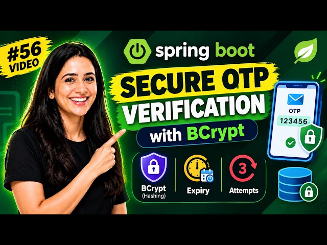 Spring Boot Tutorial #56 | Secure OTP Verification with BCrypt | Hashing, Expiry & Attempts