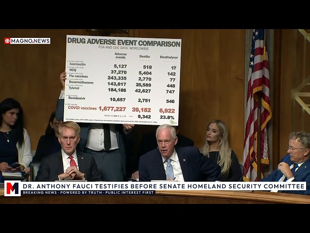 🚨 "39,000 Vaccine Deaths!" Sen. Ron Johnson Unmasks Panicked Dr. Fauci Pleading the Fifth