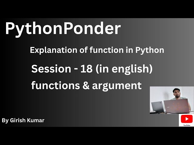 Introduction of Function and Arguments in Python in English