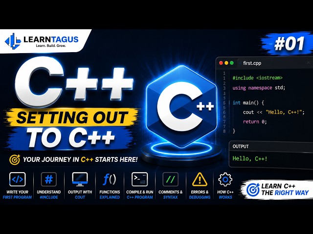 C++ Tutorial #1 First C++ Program for Beginners | Setting Out to C++