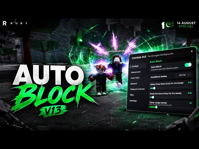 *OP* AUTO BLOCK V13 | 14 AUGUST SPECIAL | TSB | THE STRONGEST BATTLEGROUNDS