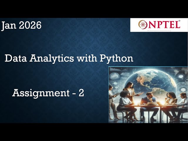 Data analytics with python nptel assignment 2 2026 week 2 | Jan 2026