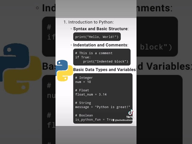 Basic  python syntax, comments and data types