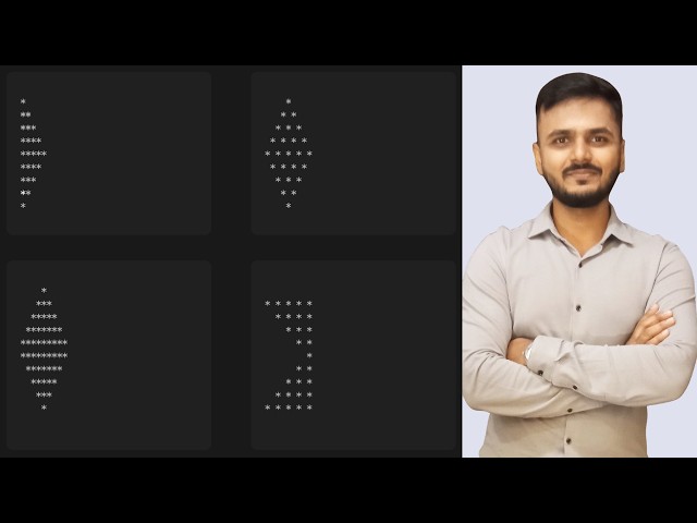 4 Java Pattern Programs: Mastering Nested Loops (Symmetry - 1)