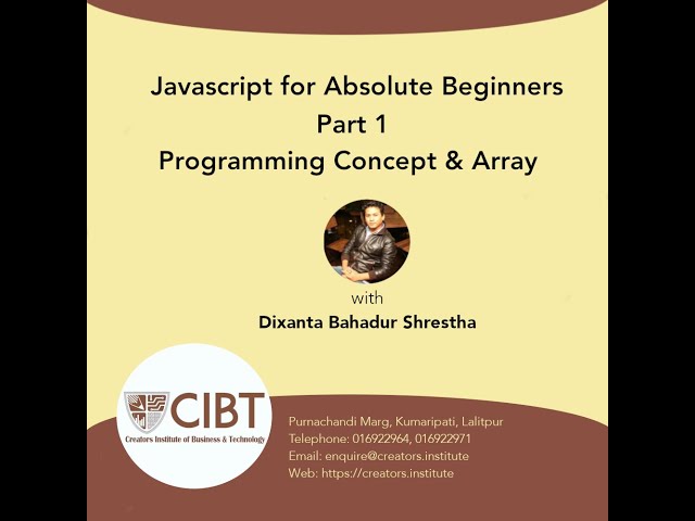Javascript for Absolute Beginners in Nepali [Part 1]