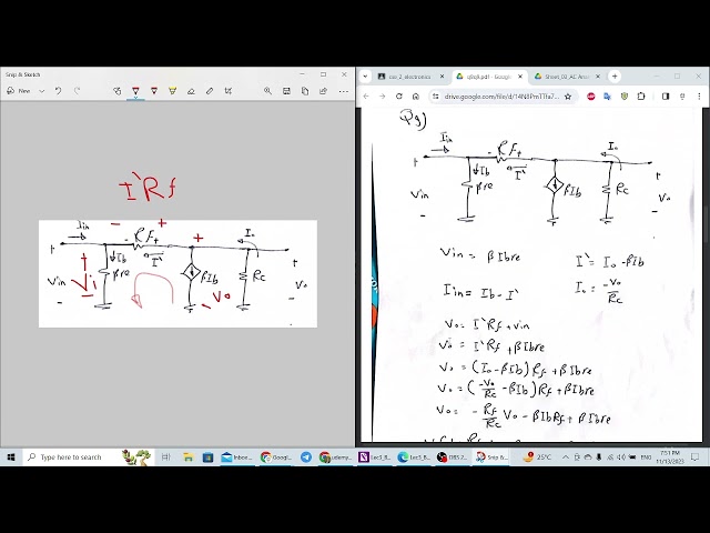 Common Base and Collector Feedback AC Analysis