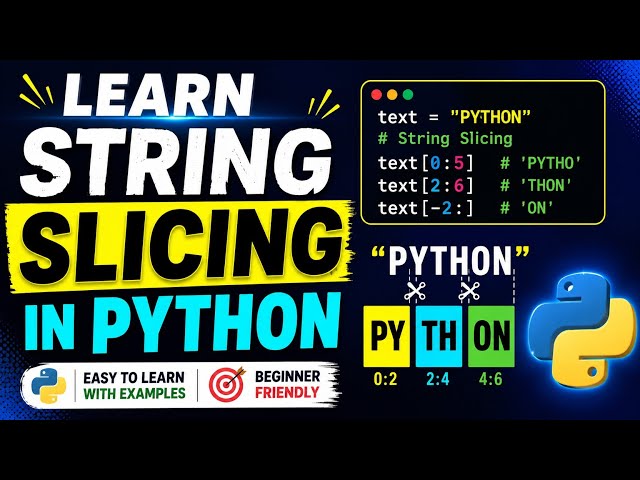 Python String Slicing with Gap Between Characters |  python tutorial for beginners