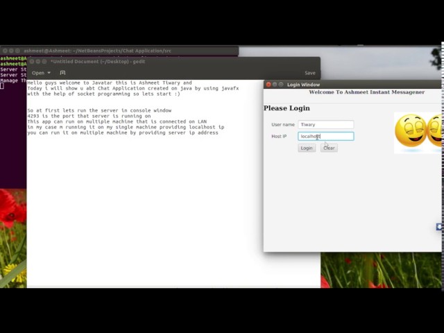 Chat Application in java using javafx