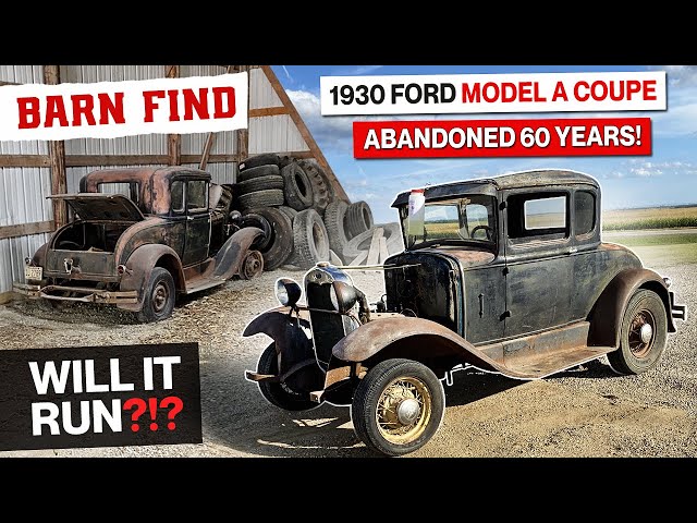 Barn Find 1930 Ford Model A Coupe! Abandoned on a Minnesota Farm for 60 Years!! Will It Run?!?