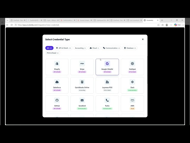 Unodeskly Credential Management Template Import for Lightspeed OAuth and Configure OAuth