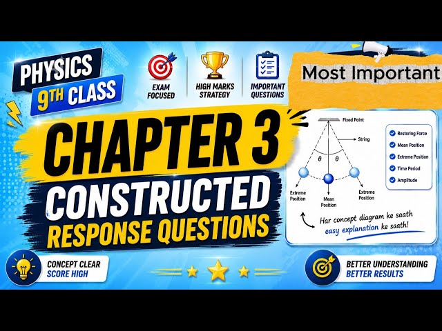Chapter 3 Constructed Response Questions | Class 9 Physics | Must Prepare for Exams