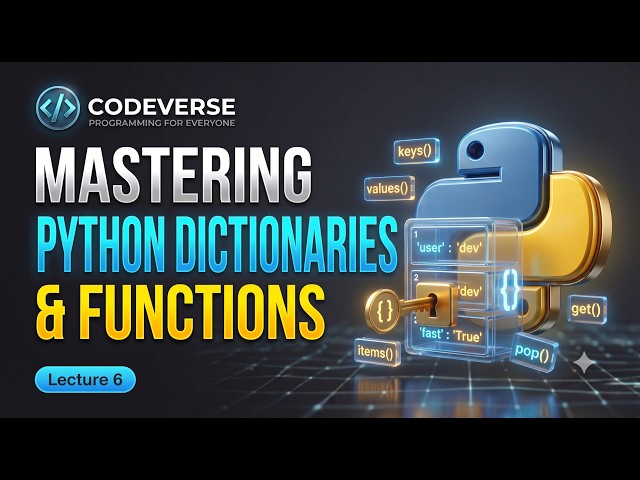 Mastering Python Dictionaries: Every Function Explained! | Lecture 6