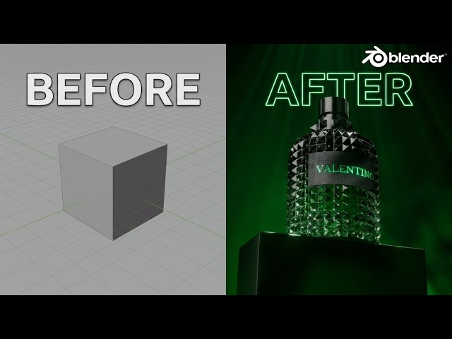 3D Product Visualization Timelapse: Valentino Perfume in Blender