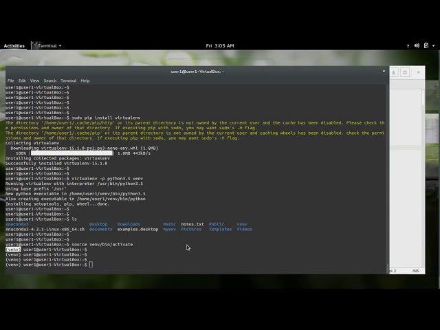 How to create a Python 3.5 3.6 virtual environment and Install Packages and Modules