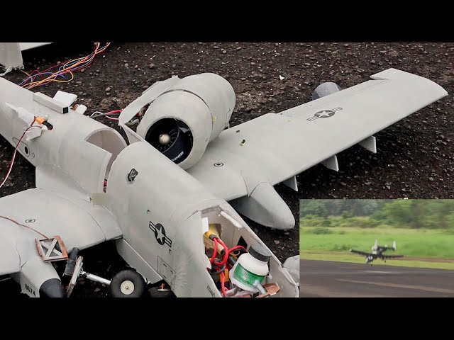 Scratchbuild RC A-10 Warthog Crashed on Take Off