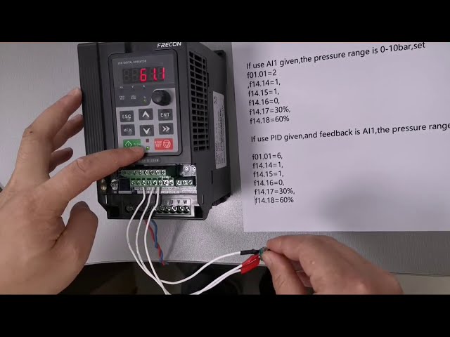 part1 seting Frecon  VFD VSD frequency inverter ac drive