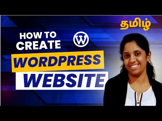 how to create a WordPress website in Tamil