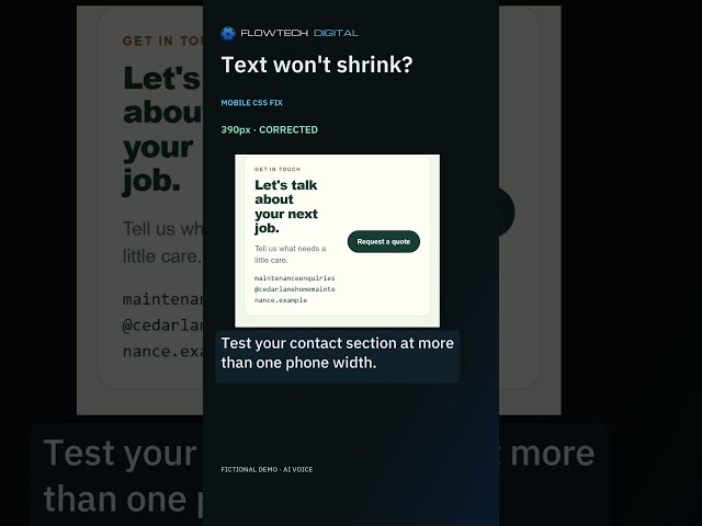 Long Contact Details Pushing Your Website Sideways?
