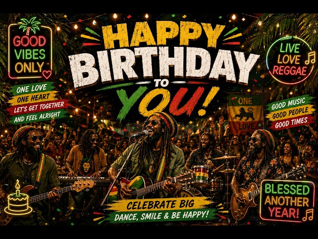 Happy Birthday Reggae Song  🎂 | Best Happy Birthday Reggae Music | Birthday Celebration Party Song