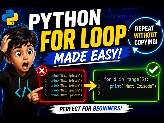 Python For Loop Explained for Beginners | Learn range() with Easy Examples