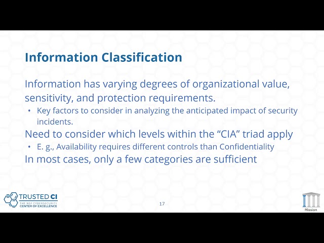 Trusted CI webinar: The Trusted CI Framework; Toward Practical, Comprehensive Cybersecurity Programs