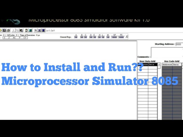 How to Install and Run Assembly Language Program in Microprocessor Simulator 8085