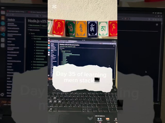 Day 35 of learning journey of mern stack✨💻 #mernstack #softwaredevelopment #coding