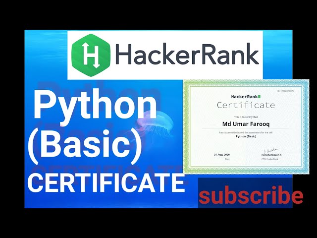 Python (Basic) certification (part:-2) [ Average Function] || Hackerrank certificate with solution