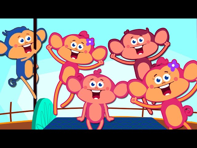 Five Little Monkeys Jumping On The Bed | Nursery Rhymes | Fun Rhymes By Captain Discovery