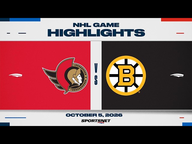 NHL Highlights | Senators vs. Bruins - October 5, 2026