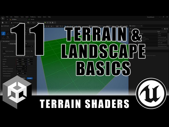 Terrain & Landscape Basics - Terrain Shaders - Episode 11