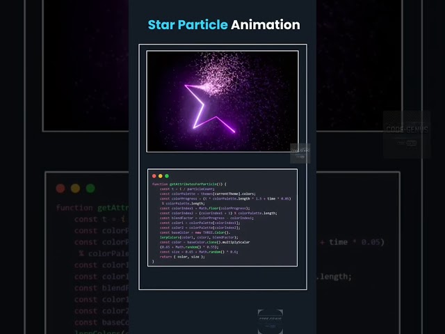 Star Particle Animation Using Three.js & JavaScript ⭐ | Web Development Project