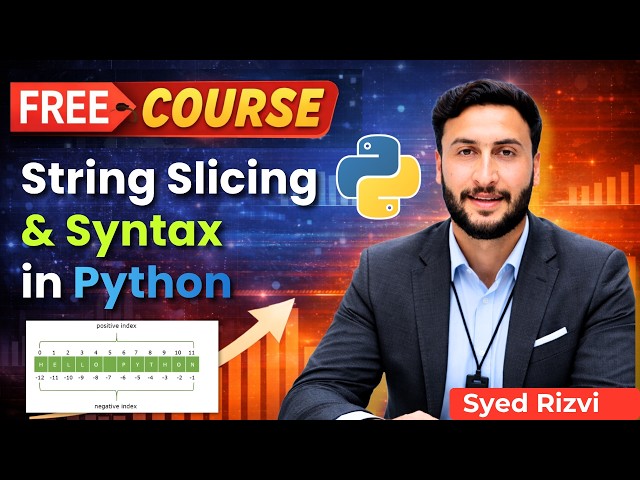 String Slicing in Python Explained | Basic Syntax of Slicing | Python Tutorial for Beginners