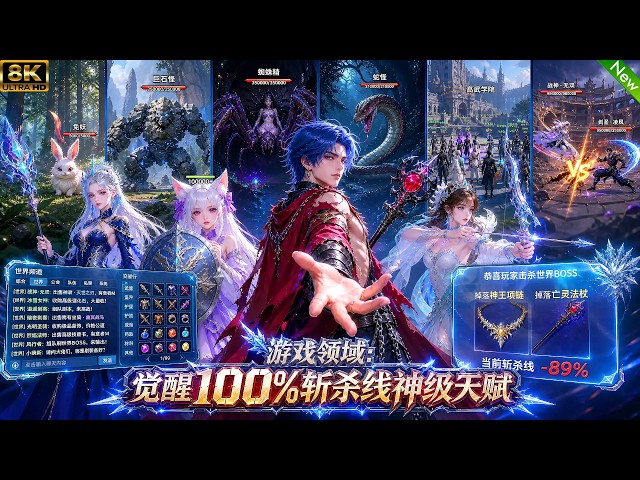 全民游戏领域，我开局觉醒100%斩杀线神级天赋，越级杀boss和卡bug，逆袭成全服最强头号玩家！#动漫 #anime