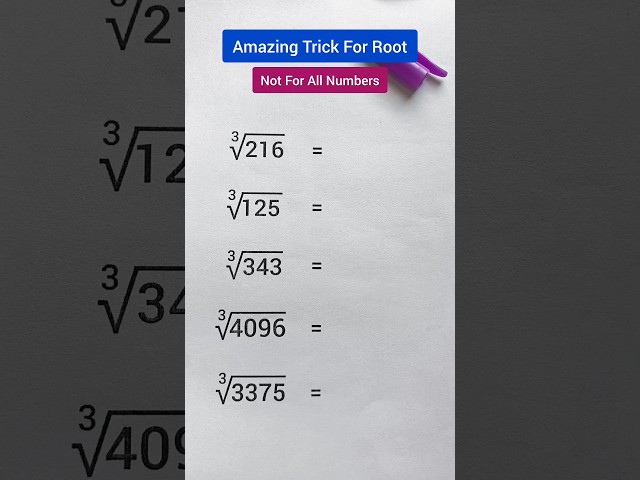 Unique Cube Root 😍 #maths #mathematics #mathstricks #shorts #ytshorts