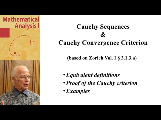 Cauchy Sequences Explained, Russian style (Zorich, Vol 1)