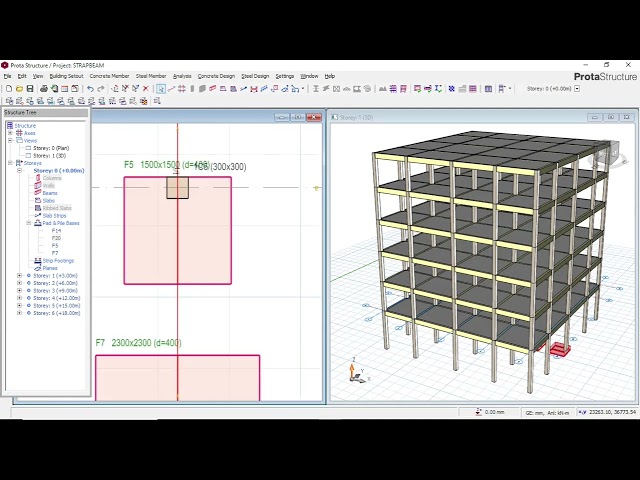 Strap Beam Design in Prota Structure