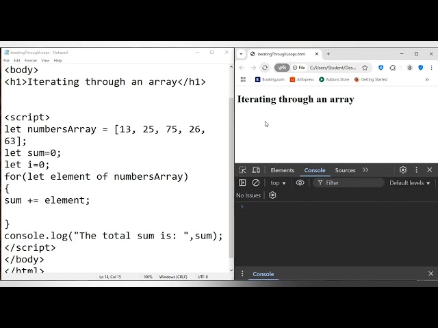 Iterate through array (while, for..of, forEach) | JavaScript