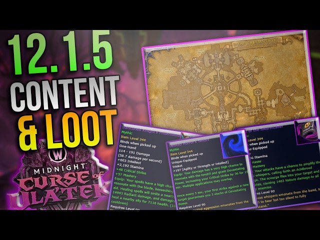 12.1.5 Patch | Flex Mythic Boss & NEW 344ilvl Special Loot + Delve Mega Dungeon Reveal!