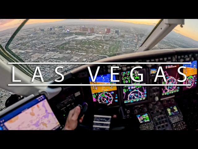 Busy Evening Landing at Las Vegas