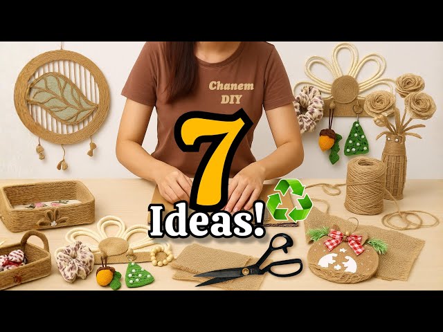 7 Beautiful DIY Ideas with Jute, Burlap & Cardboard 🌿 Simple Handmade Home Decor