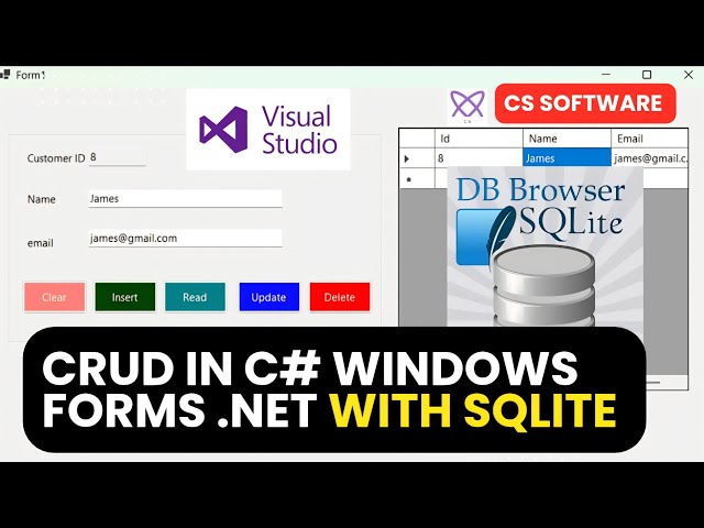 Build SQLite CRUD App in C# WinForms | Insert Update Delete Search