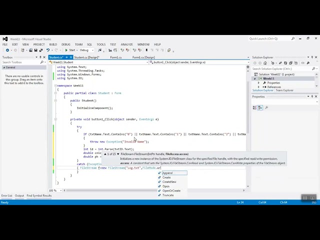VP WK 11 4 Catch Exception In Log File