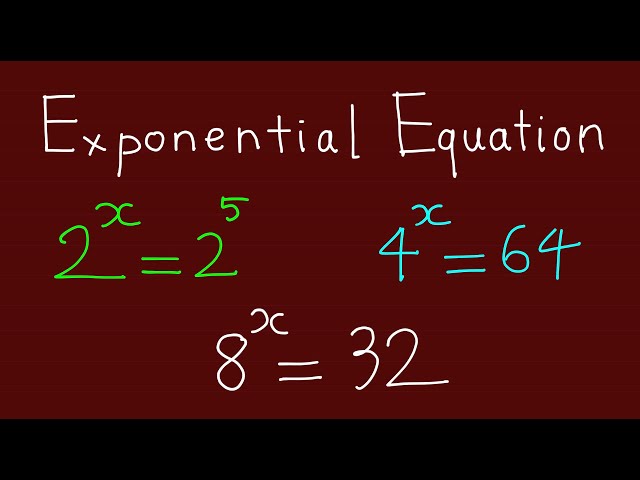 Exponential Equations - Learn Basic method for solving Exponential Equations - Secrets Maths Expert