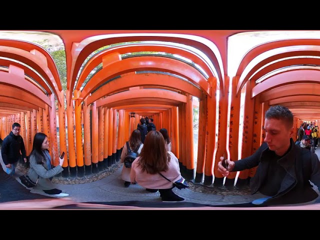 Walk thorugh holy temple in Kyoto II, Gopro MAX 360